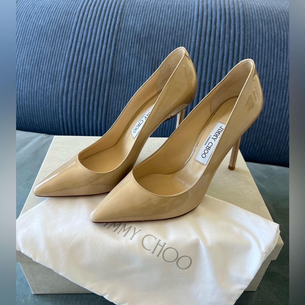 Jimmy Choo. 100% Authentic Romy Pump 100 Nude